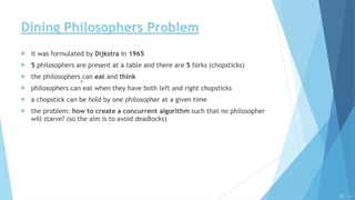 1. Dining philosophers problem I - the problem