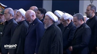 حضور سران قوا و رئیس مجمع تشخیص مصلحت در مراسم ادای احترام به رهبر شهید انقلاب