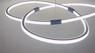 لوستر حلقه ای مدرن LED با ریموت کنترل کد CM435 فروشگاه آباژور دات کام