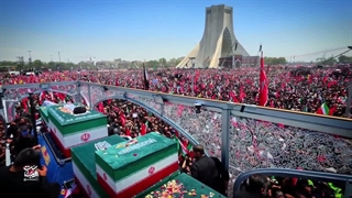 تشییع رهبر شهید انقلاب در میدان آزادی تهران -  15 تیر 1405