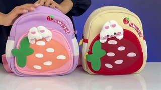 بررسی کیف بچه‌گانه کوله پشتی توت‌فرنگی اولنگ 6182 | OLANG